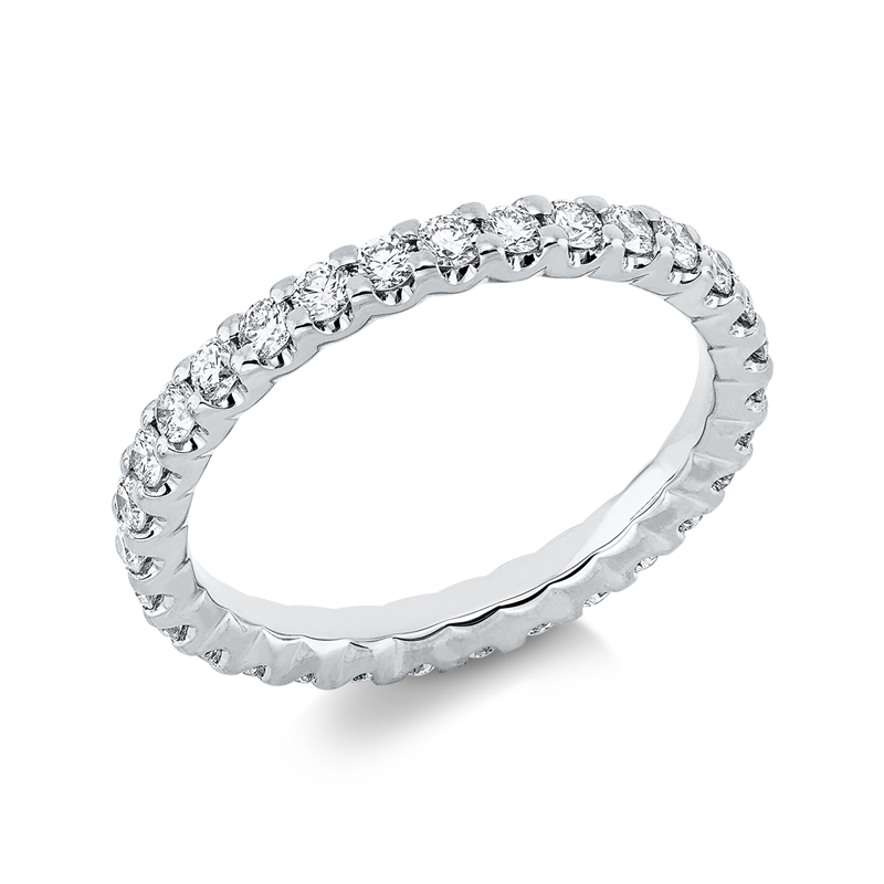 Memoire voll Ring Weißgold 18kt 0,91ct