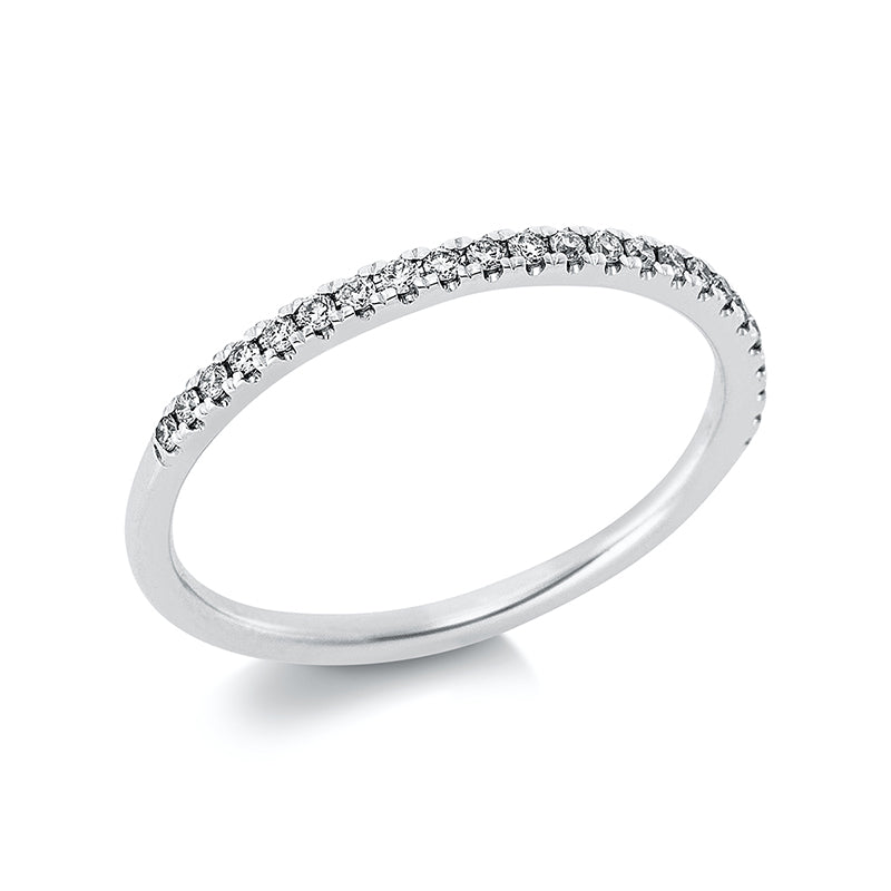 Memoire halb Ring Weißgold 18kt 0,14ct