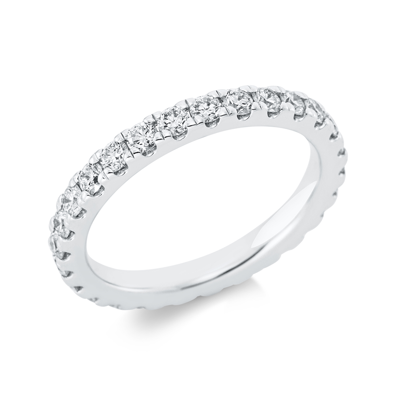 Memoire voll Ring Weißgold 18kt 1,29ct