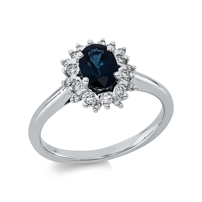 Farbstein Classic Ring Weißgold 18kt Ref-1CH46