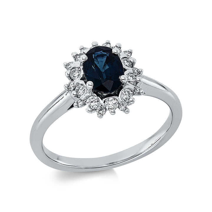Farbstein Classic Ring Weißgold 18kt Ref-1CH46