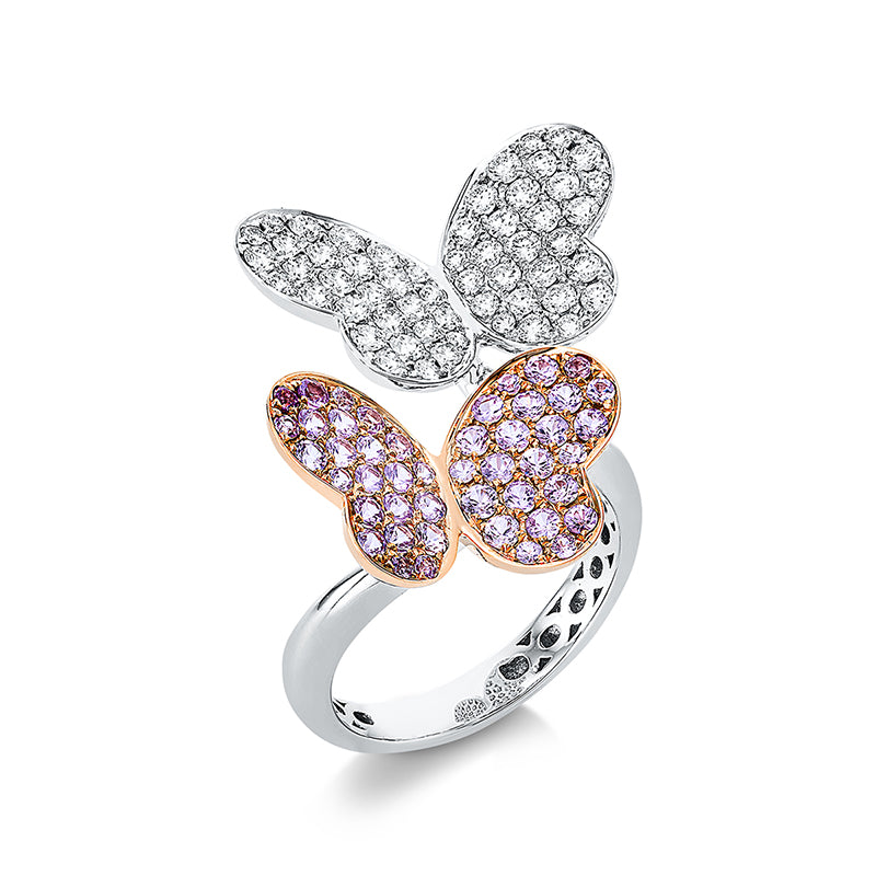 Tier Ring Weißgold / Rotgold 18kt 0,98ct