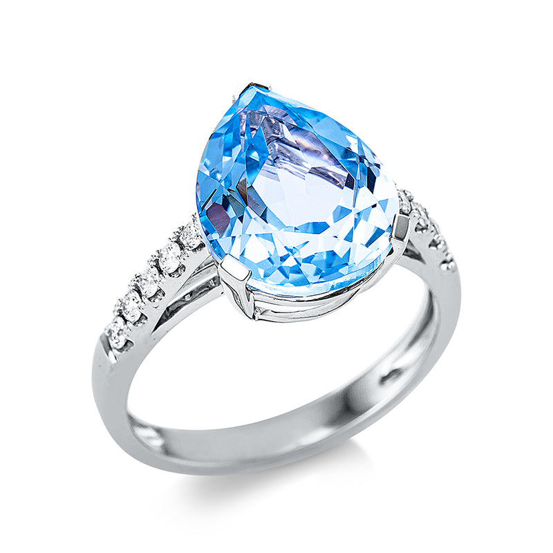 Farbstein Fashion Ring Weißgold 18kt Ref-1CK89
