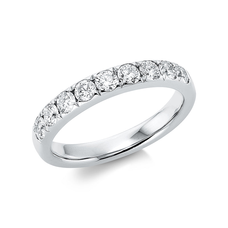 Memoire halb Ring Weißgold 18kt 0,72ct