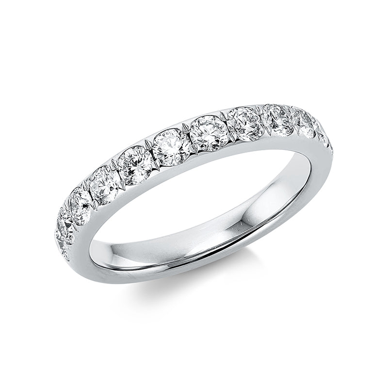 Memoire halb Ring Weißgold 18kt 0,96ct