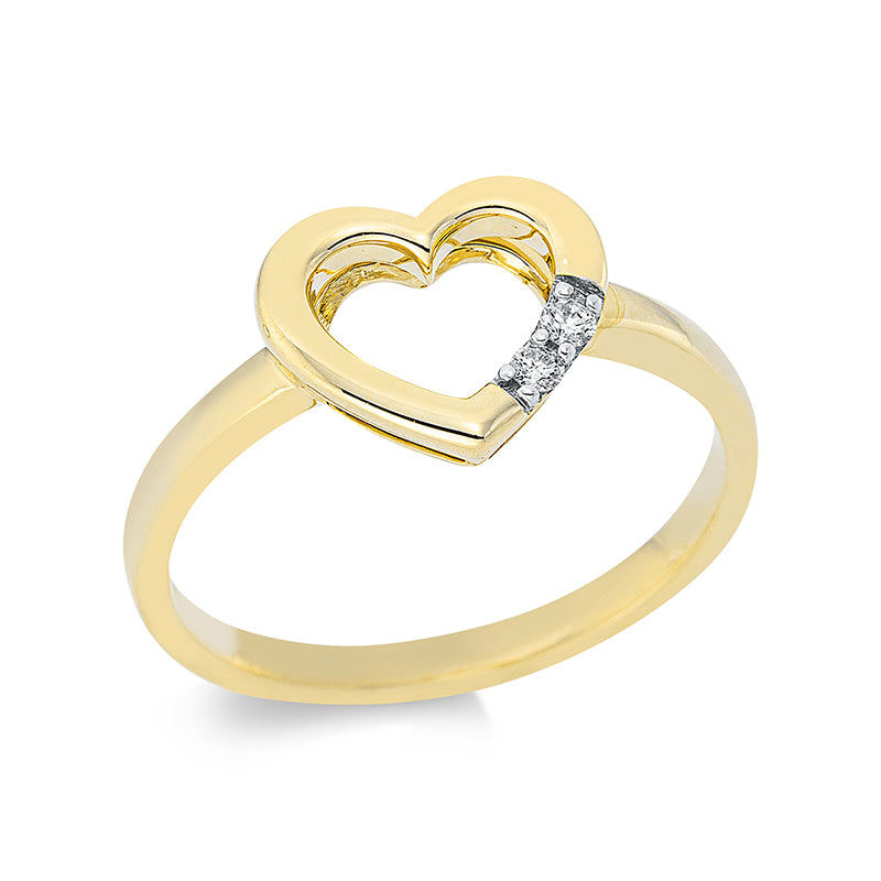 Herz Ring Weißgold 18kt 0,04ct