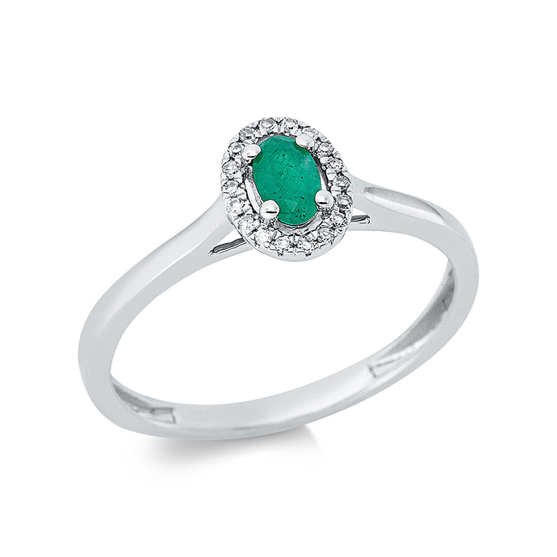 Farbstein Classic Ring Weißgold 18kt 0,05ct