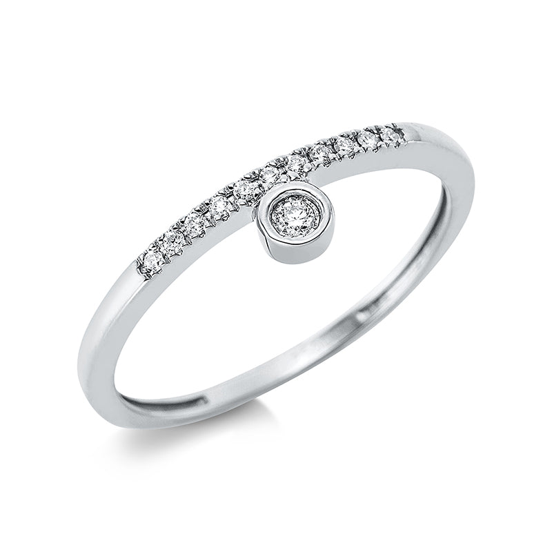Modern Woman Ring Weißgold 18kt 0,07ct