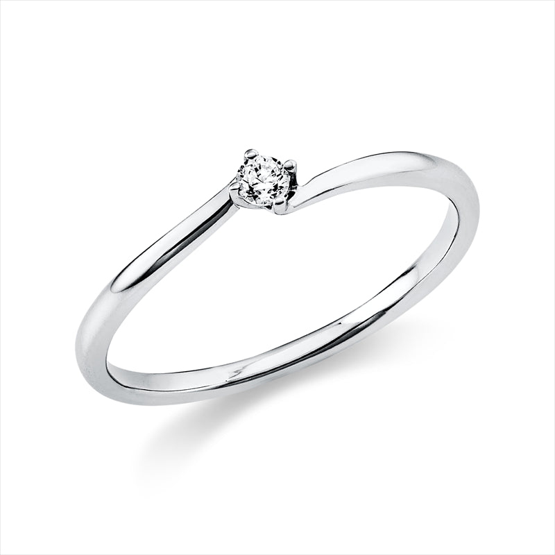 Solitaire Ring Platin 95kt 0,05ct