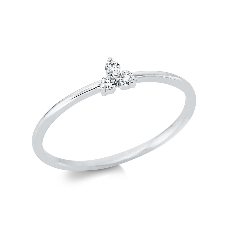Modern Woman Ring Weißgold 18kt 0,07ct