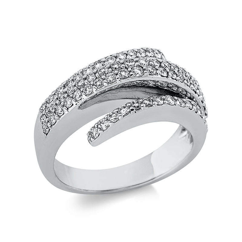 Mehrfachsteinbesatz Ring Weißgold 18kt 0,77ct