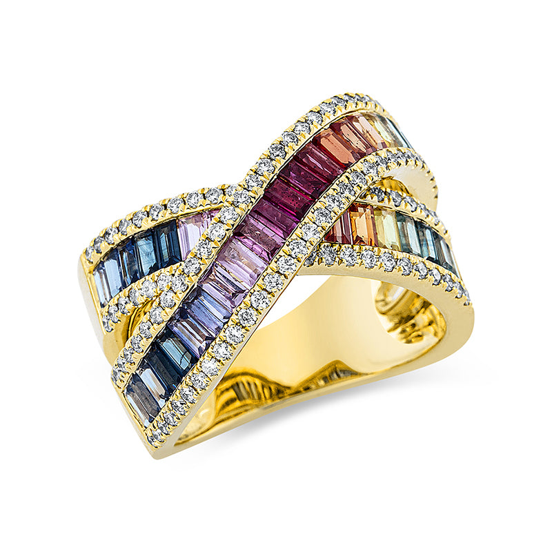 Rainbow & Multicolor Ring Gelbgold 18kt 0,64ct