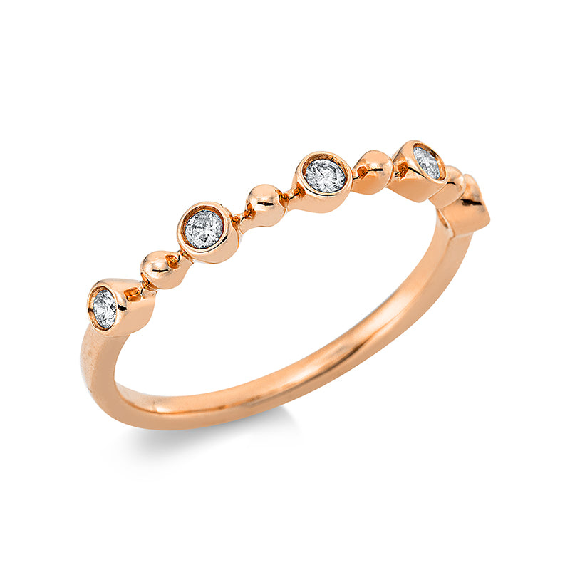Modern Woman Ring Rotgold 18kt 0,14ct
