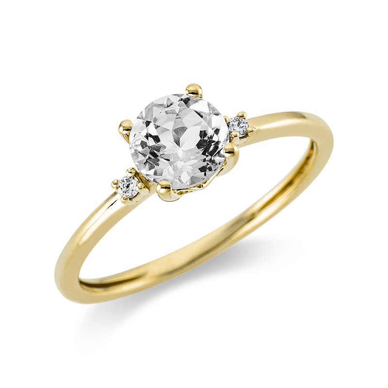 Farbstein Fashion Ring Gelbgold 18kt 0,03ct