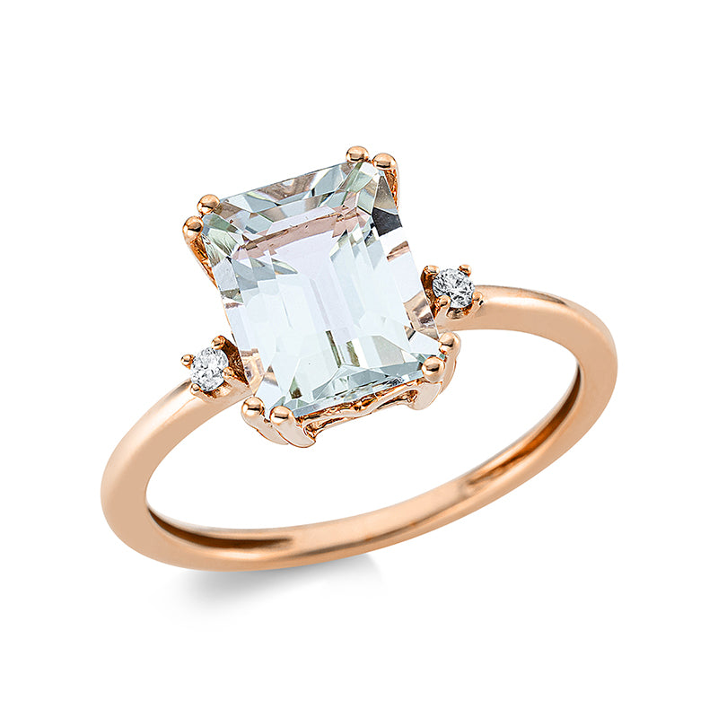 Farbstein Fashion Ring Rotgold 18kt 0,04ct