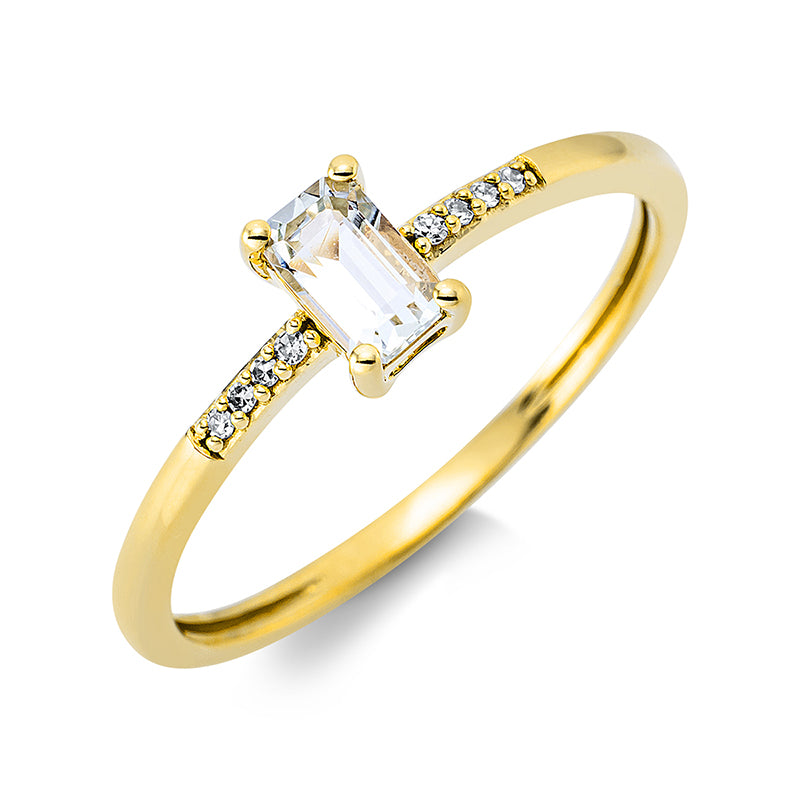 Farbstein Fashion Ring Gelbgold 18kt 0,02ct