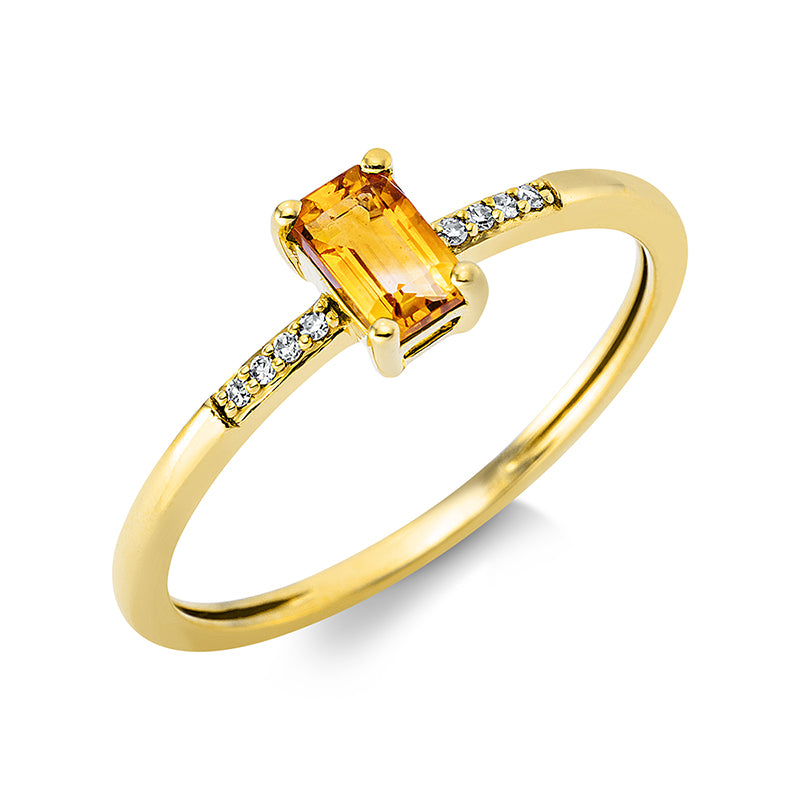 Farbstein Fashion Ring Gelbgold 18kt 0,02ct