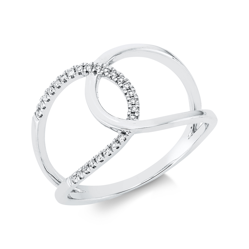 Modern Woman Ring Weißgold 18kt 0,08ct