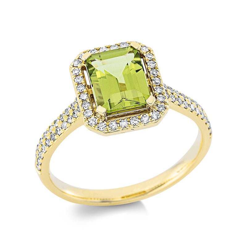 Farbstein Fashion Ring Gelbgold 18kt 0,26ct