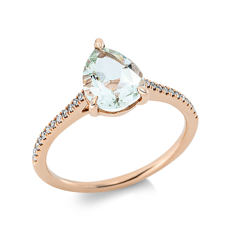 Farbstein Fashion Ring Rotgold 18kt 0,09ct