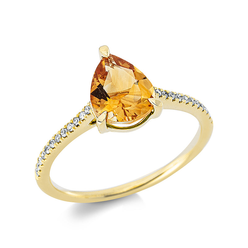 Farbstein Fashion Ring Gelbgold 18kt 0,09ct
