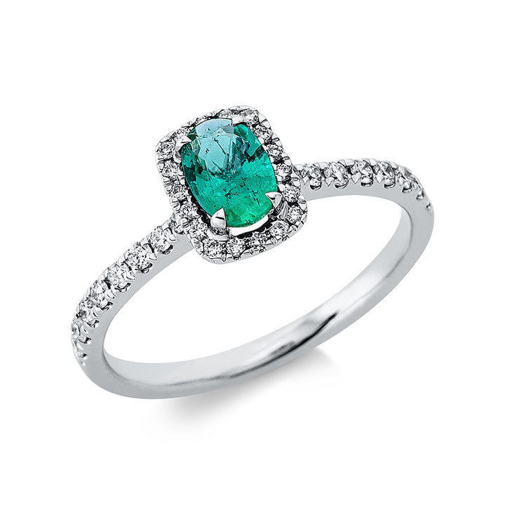 Farbstein Classic Ring Weißgold 18kt Ref-1DK34
