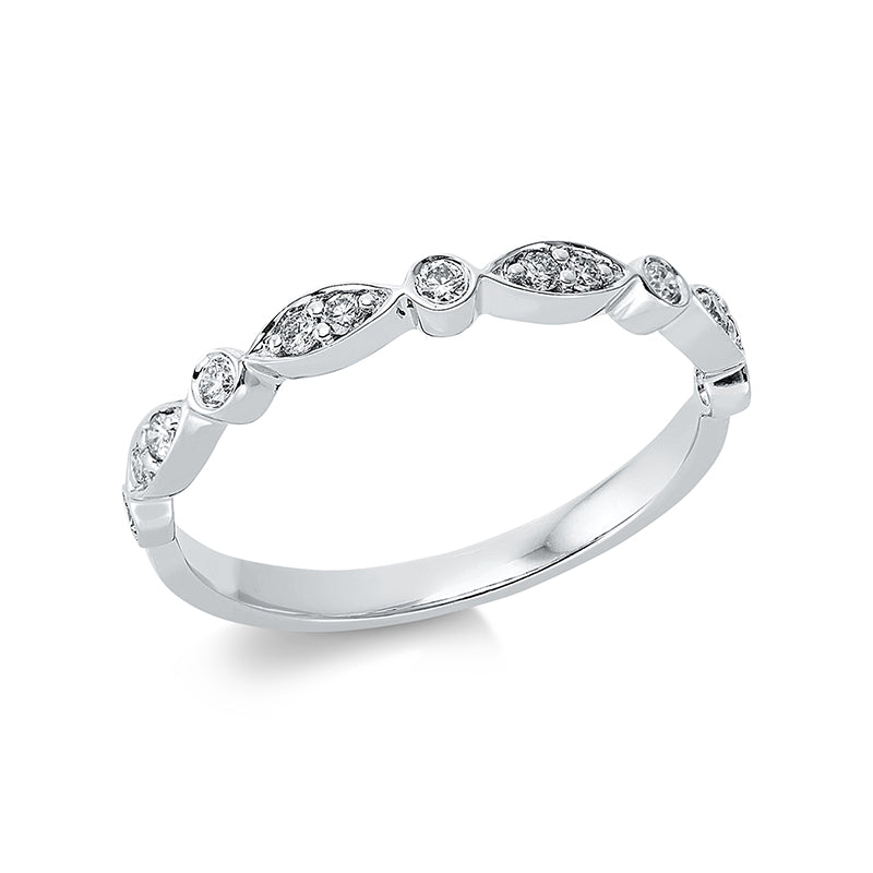Modern Woman Ring Weißgold 18kt 0,18ct
