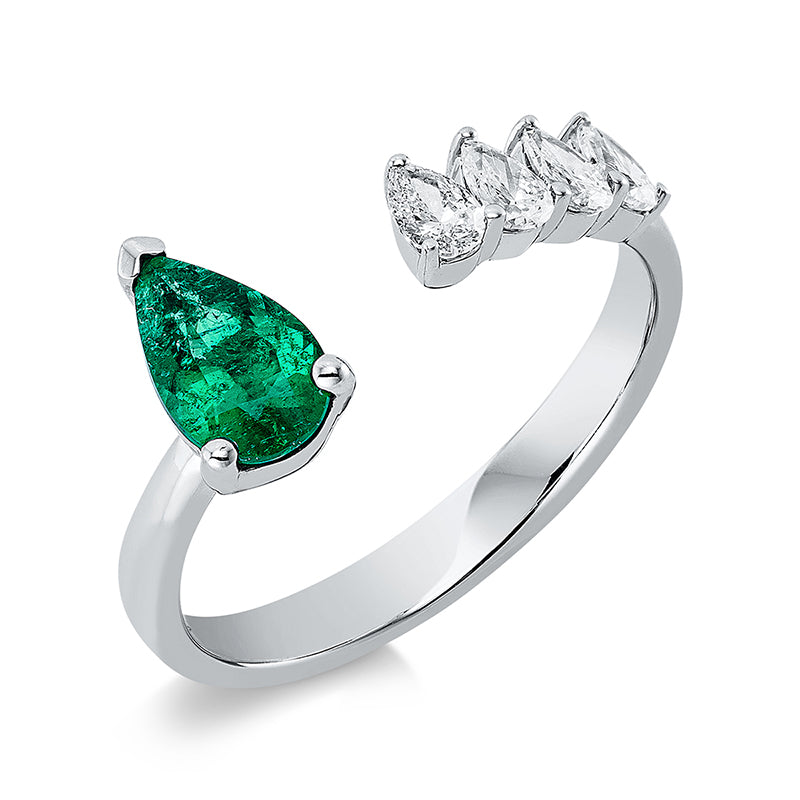 Farbstein Classic Ring Weißgold 18kt 0,34ct