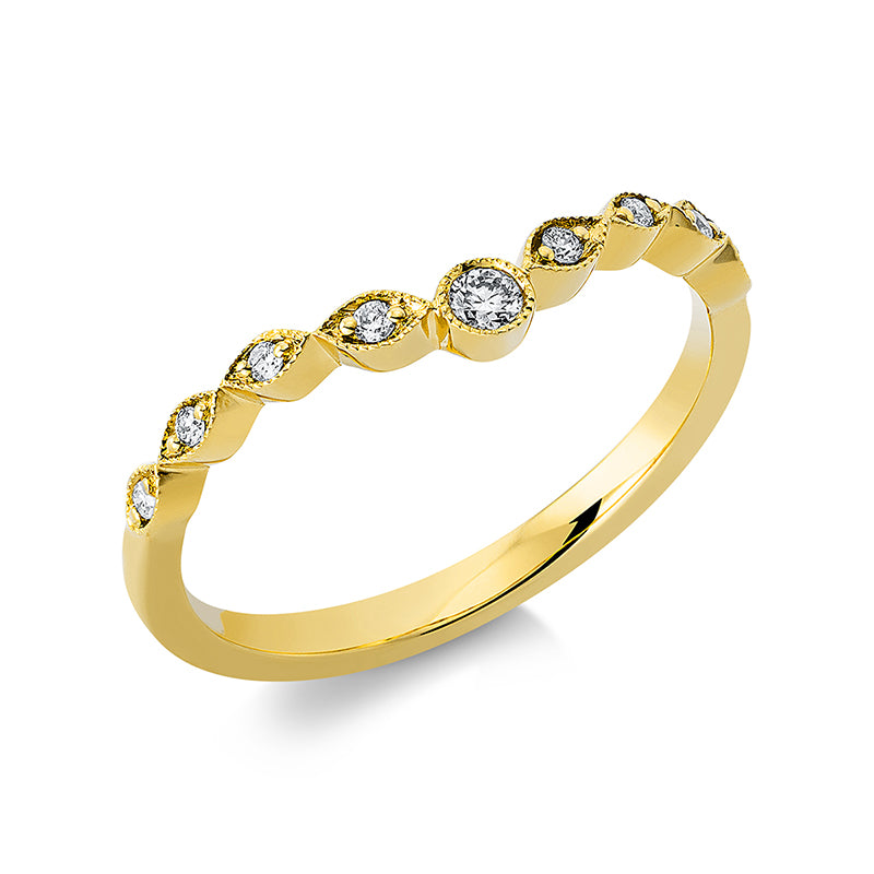 Modern Woman Ring Gelbgold 18kt 0,09ct