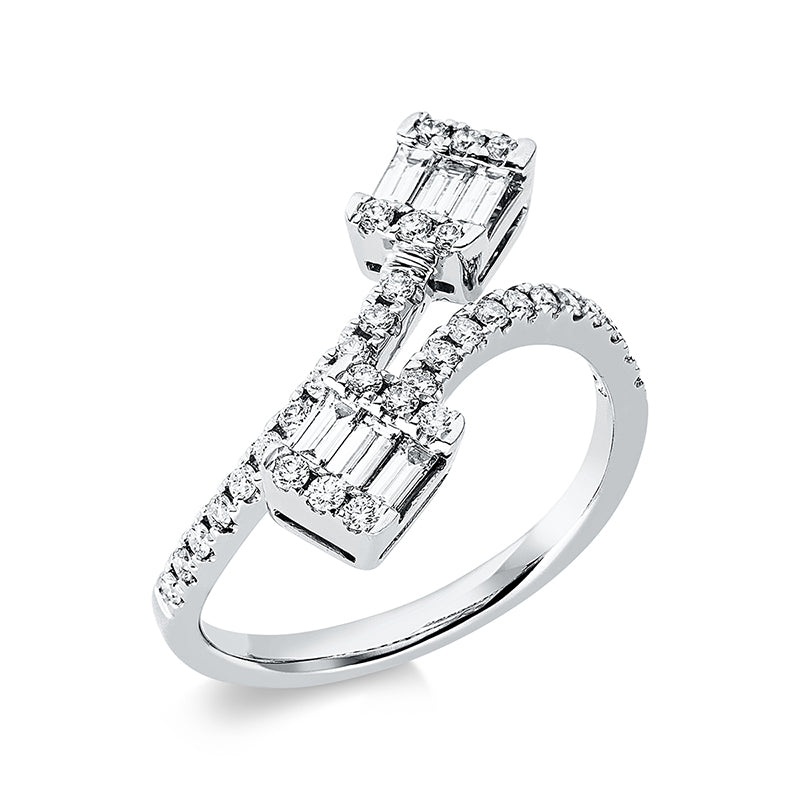 Baguette Illusion Ring Weißgold 18kt 0,62ct