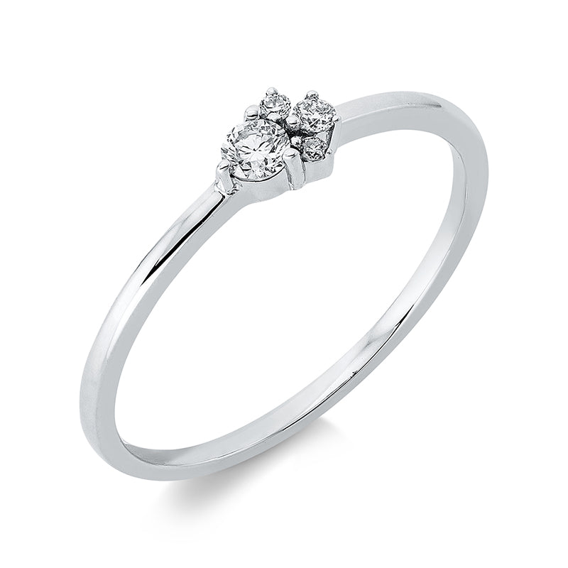 Modern Woman Ring Weißgold 18kt 0,13ct