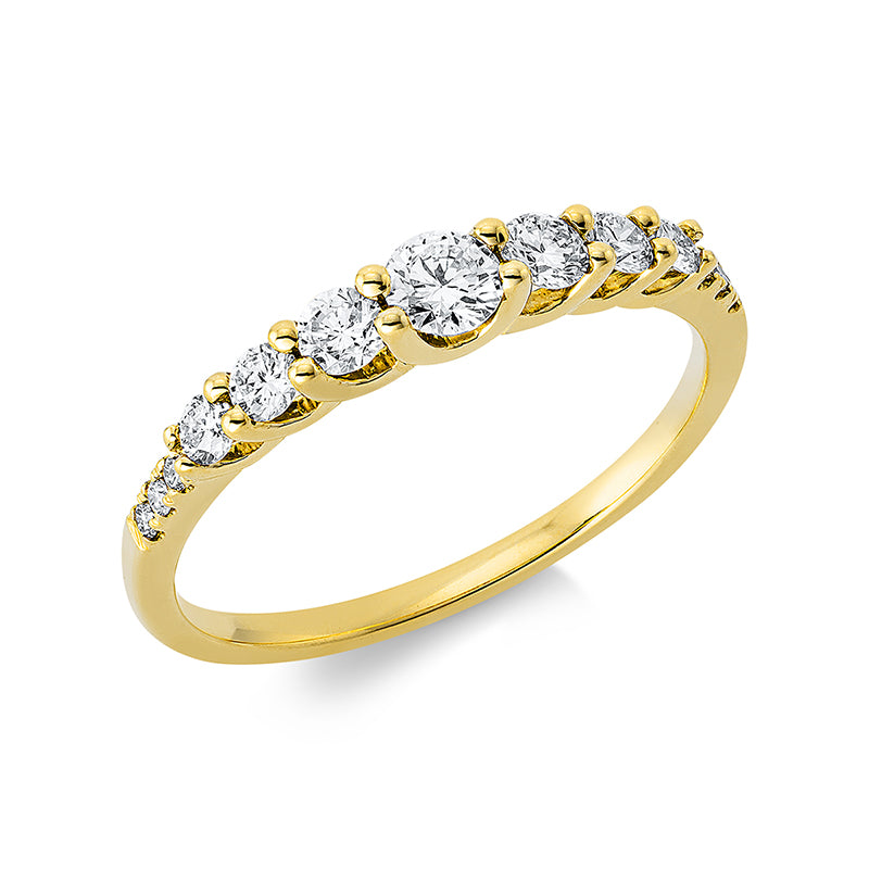 Mehrfachsteinbesatz Ring Gelbgold 18kt 0,54ct
