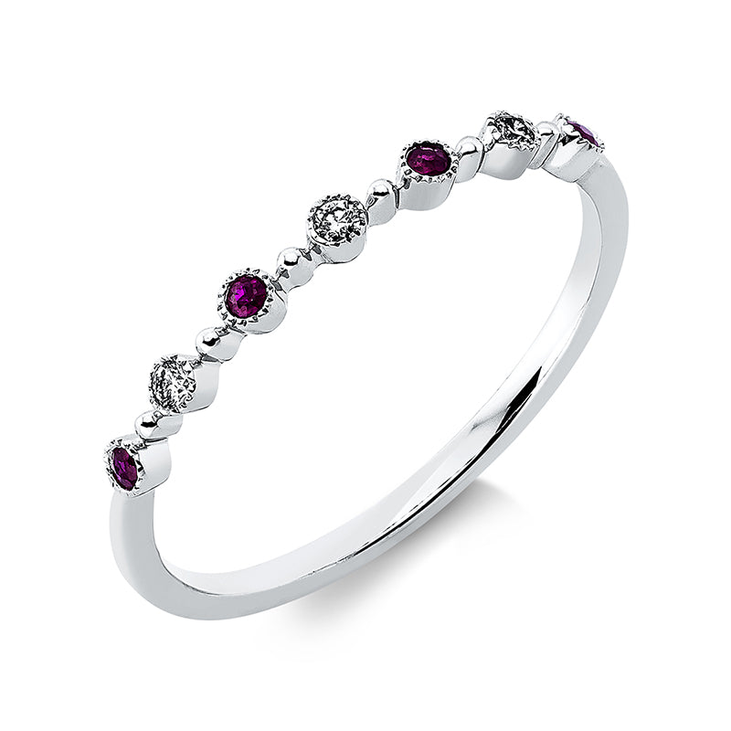 Farbstein Classic Ring Weißgold 18kt 0,03ct