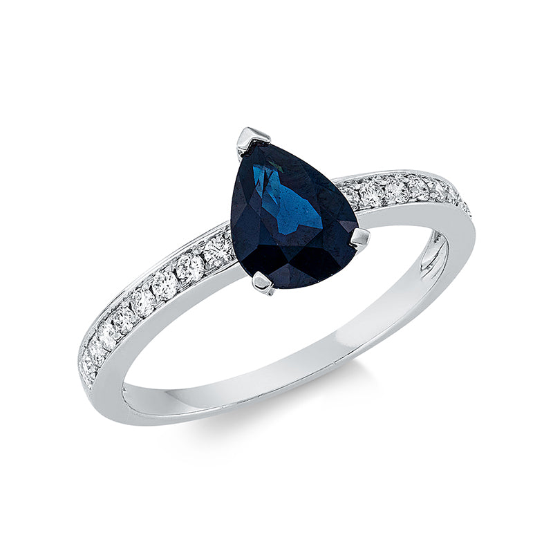Farbstein Classic Ring Weißgold 18kt 0,21ct