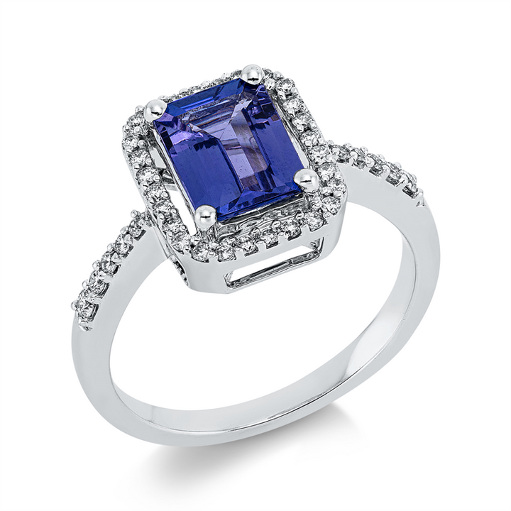 Farbstein Classic Ring Weißgold 18kt Ref-1DS23