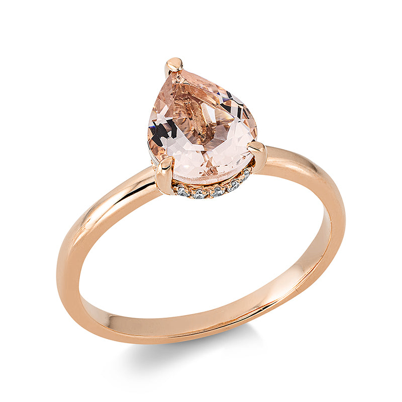 Farbstein Fashion Ring Rotgold 18kt 0,06ct