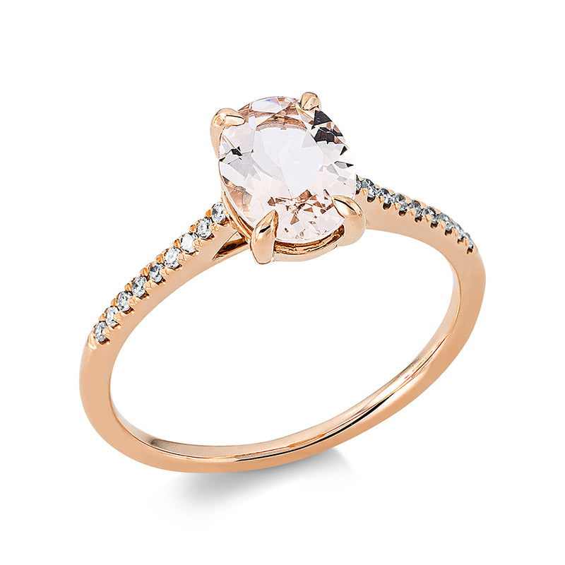 Farbstein Fashion Ring Rotgold 18kt 0,07ct