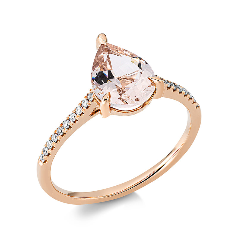 Farbstein Fashion Ring Rotgold 18kt 0,08ct