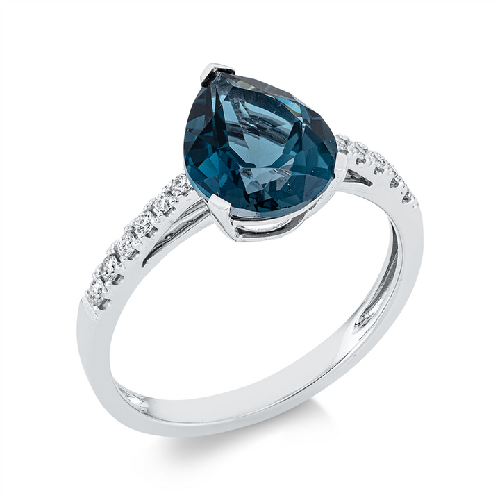 Farbstein Fashion Ring Weißgold 18kt Ref-1DY36