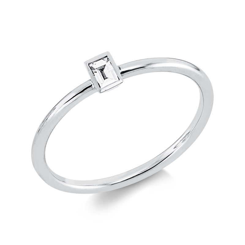 Solitaire Ring Weißgold 18kt 0,06ct