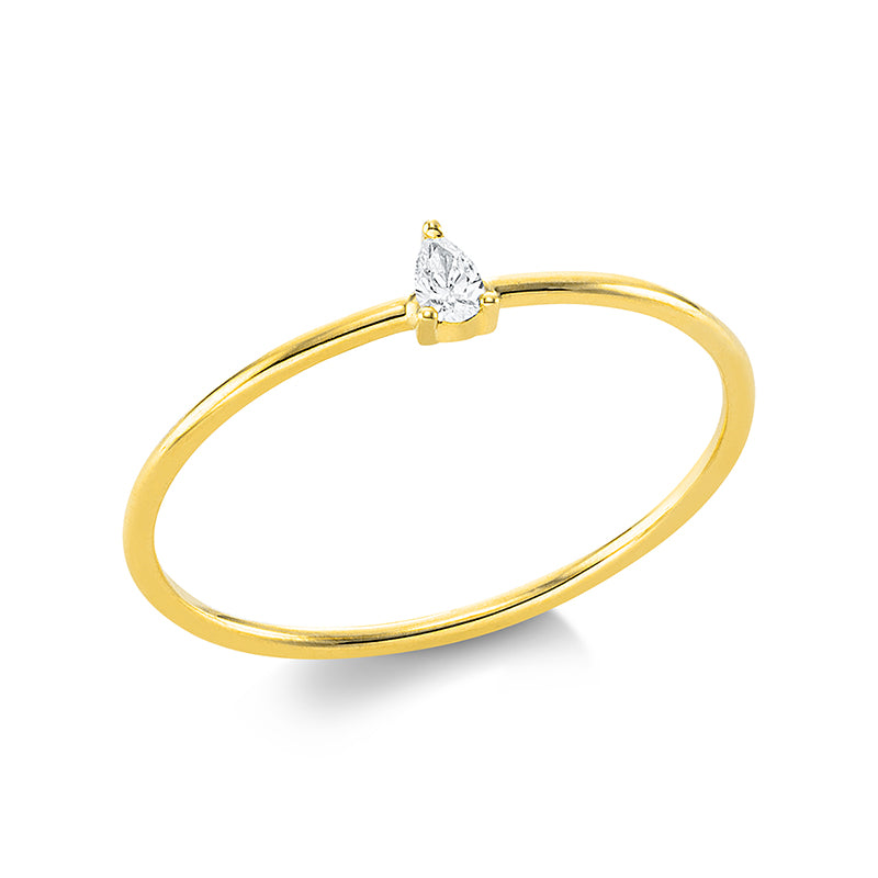 Solitaire Ring Gelbgold 18kt 0,04ct