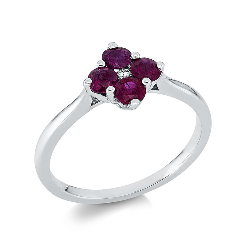 Farbstein Classic Ring Weißgold 18kt 0,02ct