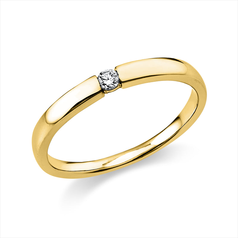 Solitaire Ring Gelbgold 14kt 0,05ct