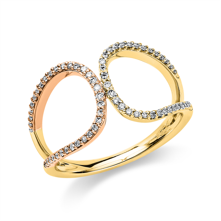 Modern Woman Ring Rotgold / Gelbgold 14kt Ref-1E631