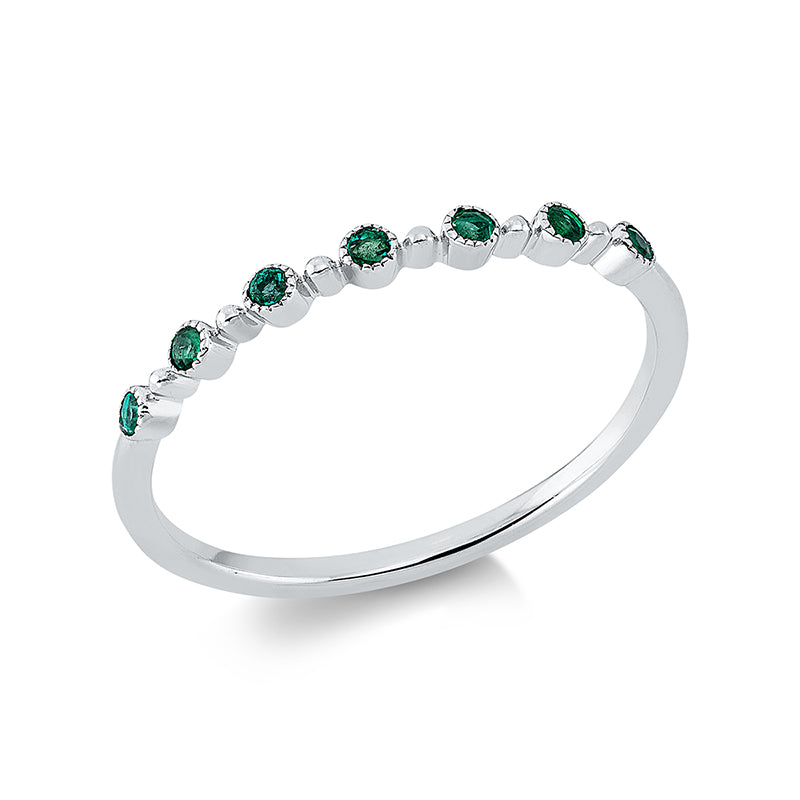 Farbstein Classic Ring Weißgold 18kt