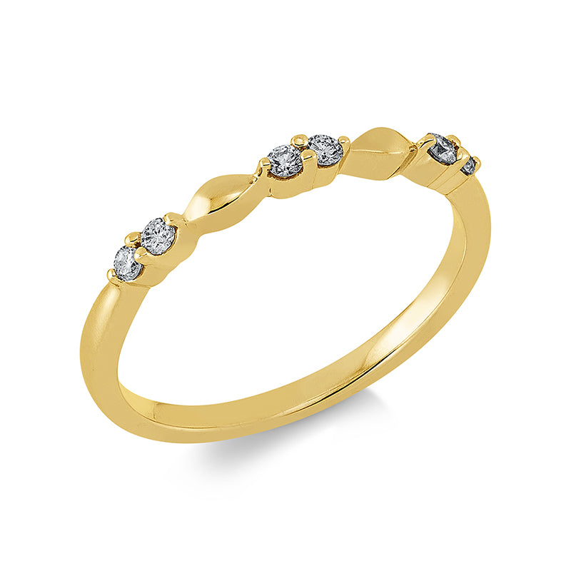 Modern Woman Ring Gelbgold 18kt 0,12ct