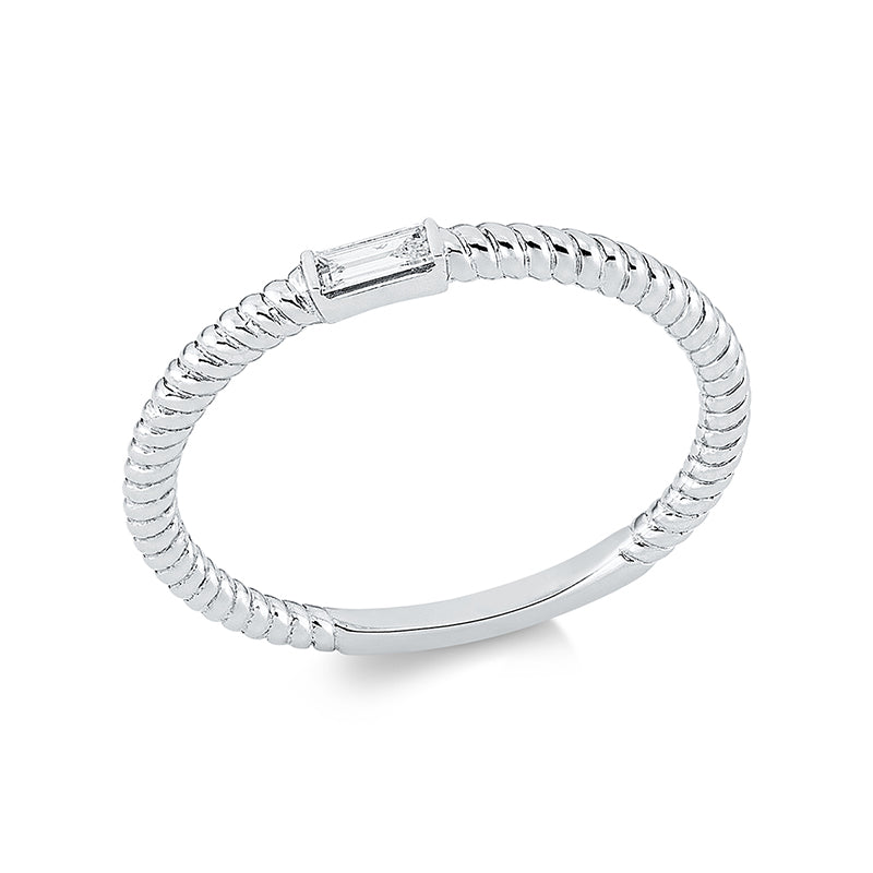 Baguette Ring Weißgold 18kt 0,05ct