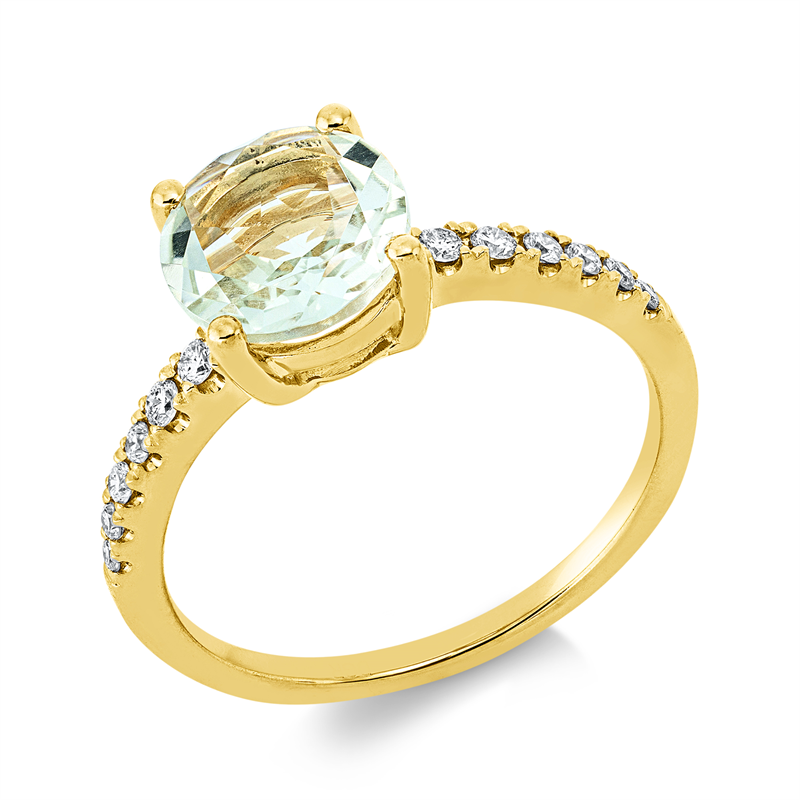 Farbstein Fashion Ring Gelbgold 18kt 0,19ct