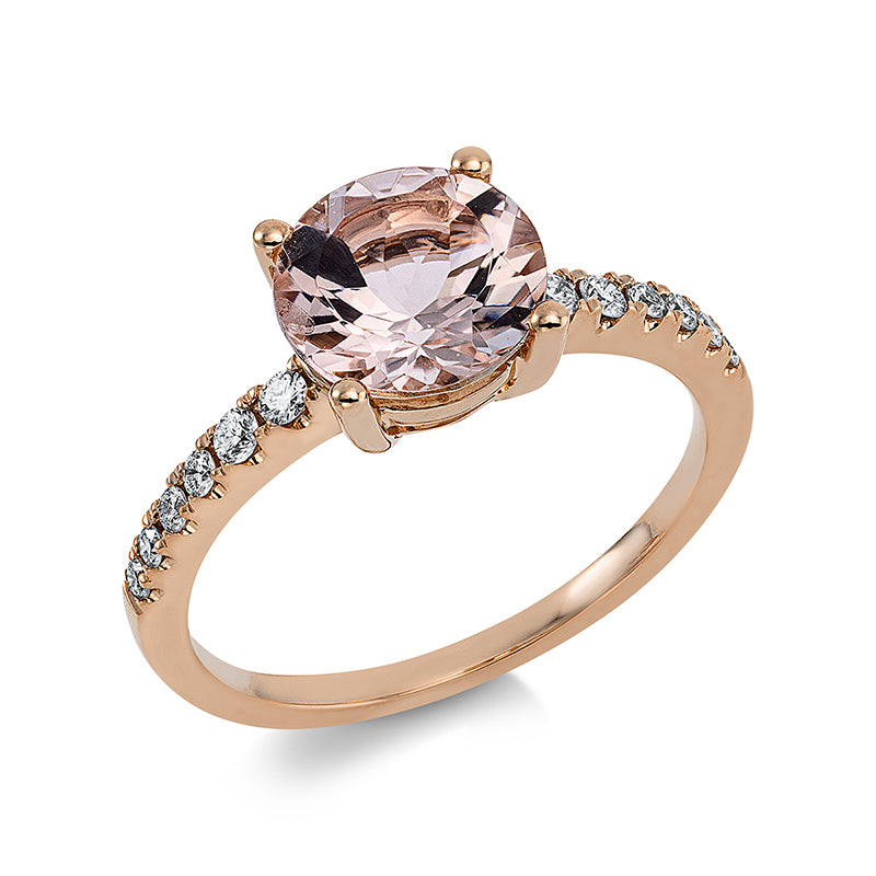 Farbstein Fashion Ring Rotgold 18kt 0,19ct