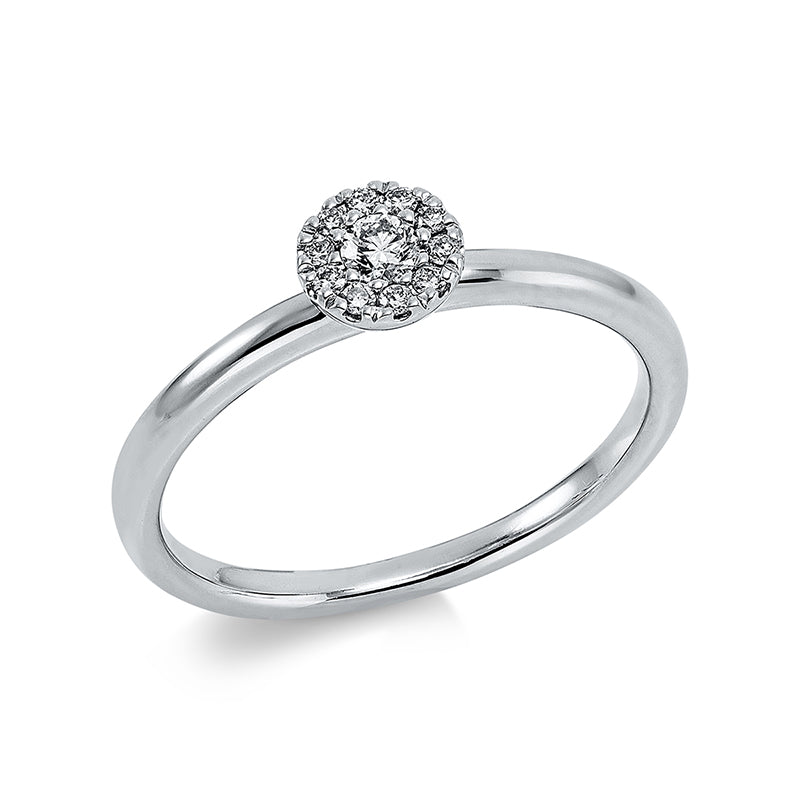 Illusion Classic Ring Weißgold 18kt 0,13ct